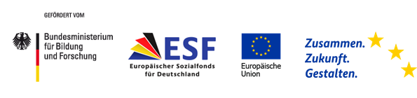 Logos Fördergeber: BMBF, ESF
